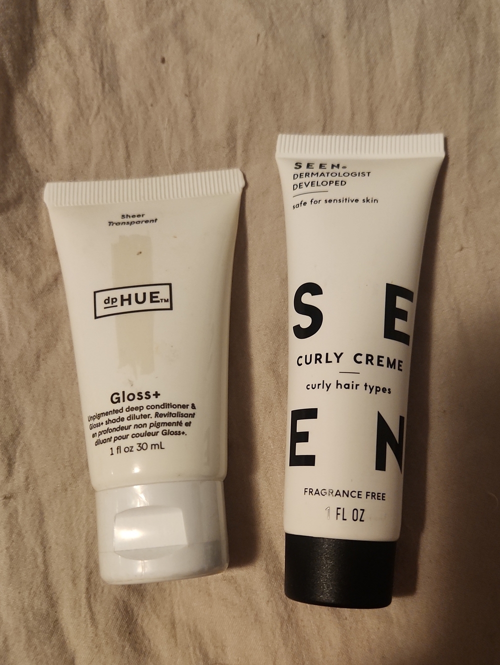 dpHUE Gloss+ & SEEN Curly Creme Duo - White Tubes